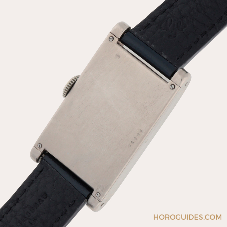 CARTIER - TANK - 罕見古董白金八日鍊Cartier Tank Allongé,現身蘇富比日內瓦拍賣