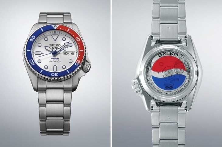 SEIKO - 5 SPORTS - SRPL99 - 「百事圈」終於名正言順,SEIKO正式推出Pepsi聯名限量錶