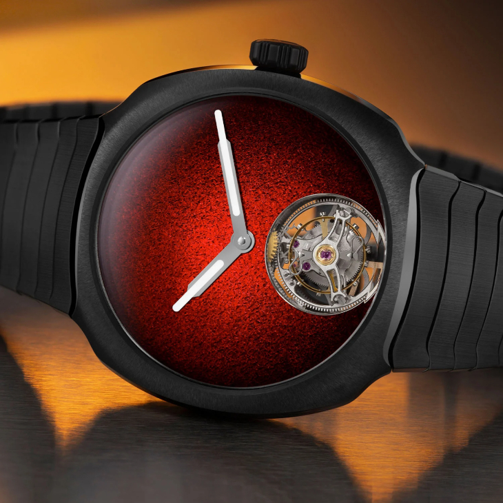 H. MOSER & CIE - 灰黑陶瓷綻紅焰:H. Moser & Cie. 首款全陶瓷 Streamliner 陀飛輪登場