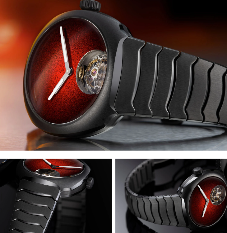 H. MOSER & CIE - 灰黑陶瓷綻紅焰:H. Moser & Cie. 首款全陶瓷 Streamliner 陀飛輪登場