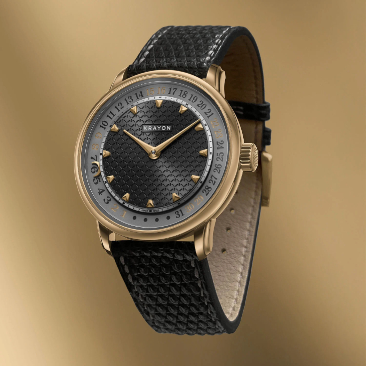 KRAYON - Krayon Anyday 換上 18K 玫瑰金新裝，為獨特的月曆結構增添溫潤層次