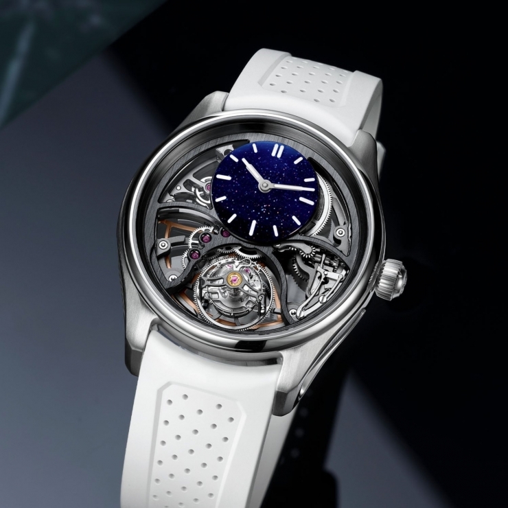 H. MOSER & CIE - STREAMLINER - 6DI0-1202 - 亨利慕時攜手美式足球球星Saquon Barkley,推出全球限量97枚圓柱陀飛輪腕錶