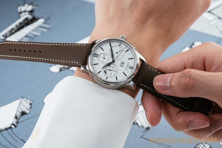 GLASHÜTTE ORIGINAL - SENATOR - 1-37-01-05-02-07 - 什麼時候看都經典 黑白配色的GO議員大日曆計時腕錶