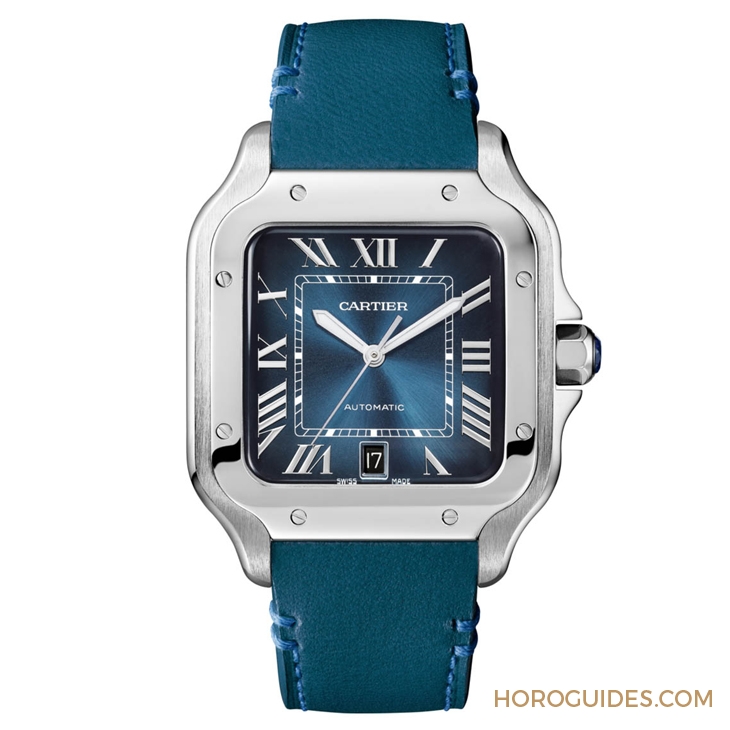 CARTIER - SANTOS DE CARITER - WSSA0013 - Pre-SIHH 2019 藍面風潮還在燒！卡地亞Santos史上第一款藍色面盤入列