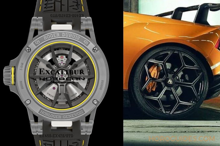 ROGER DUBUIS - EXCALIBUR - RDDBEX0784 - 腕上的微型超跑Excalibur Huracàn！ROGER DUBUIS和藍寶堅尼的完美聯名