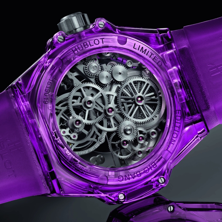 HUBLOT - HUBLOT 藍寶石宇宙大爆炸! 超新星BIG BANG紫色藍寶石陀飛輪腕錶耀眼誕生