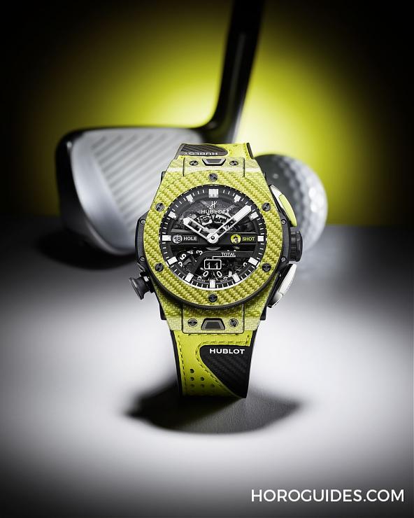 HUBLOT - BIG BANG - 416.YO.1120.VR - 橘色、超輕量、可計桿數，Hublot Big Bang Unico高爾夫球錶新色亮相