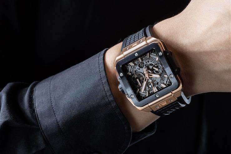 HUBLOT - SQUARE BANG - 821.OM.0180.RX - HUBLOT大爆炸宇宙魔方 Square Bang Unico開啟方形高級運動錶新次元