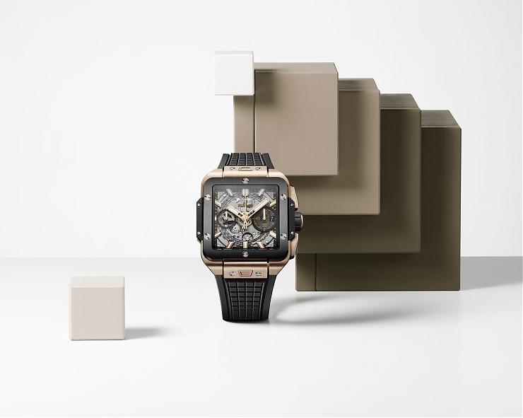 HUBLOT - SQUARE BANG - 821.OM.0180.RX - HUBLOT大爆炸宇宙魔方 Square Bang Unico開啟方形高級運動錶新次元