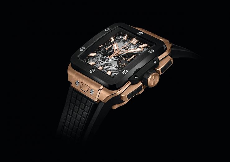 HUBLOT - SQUARE BANG - 821.OM.0180.RX - HUBLOT大爆炸宇宙魔方 Square Bang Unico開啟方形高級運動錶新次元