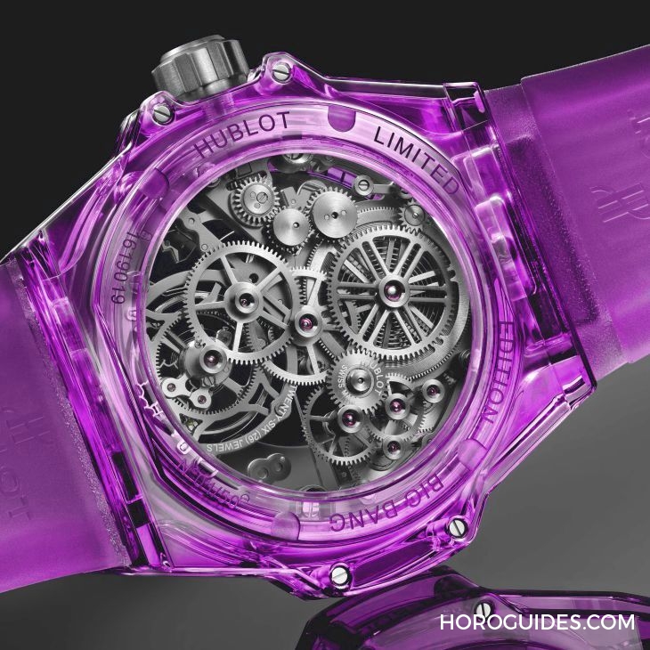 HUBLOT - BIG BANG - 429.JM.0120.RT - 前衛外型與頂尖科技的視覺震撼 HUBLOT BIG BANG紫色藍寶石陀飛輪腕錶