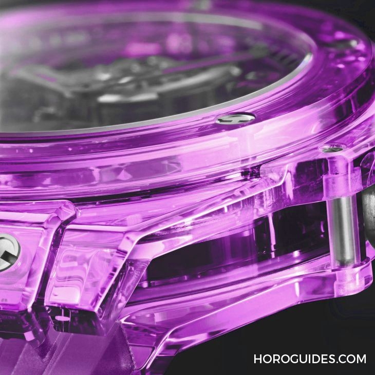 HUBLOT - BIG BANG - 429.JM.0120.RT - 前衛外型與頂尖科技的視覺震撼 HUBLOT BIG BANG紫色藍寶石陀飛輪腕錶