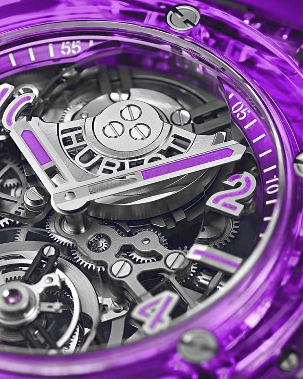 HUBLOT - BIG BANG - 429.JM.0120.RT - HUBLOT Big Bang 紫色藍寶石陀飛輪腕錶 吸睛度超乎期待的珍稀工藝傑作
