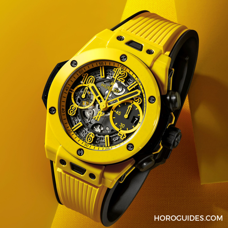 HUBLOT - BIG BANG - 441.CY.471Y.RX - 網壇史上首位擁第39座千分名人賽冠軍 宇舶錶大使球王喬科維奇秀最強外掛魔力黃陶瓷計時碼錶