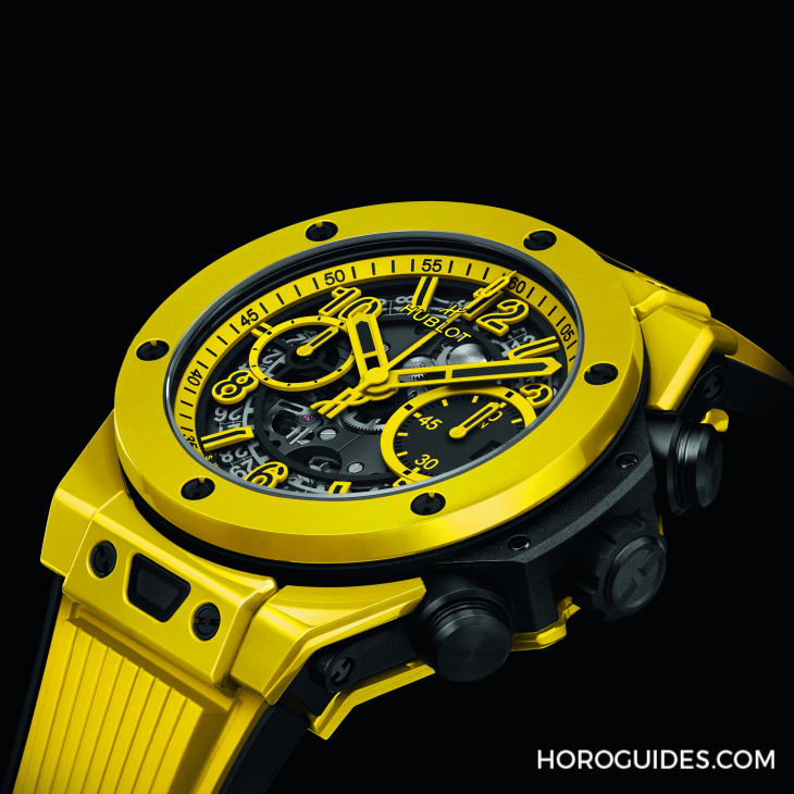 HUBLOT - BIG BANG - 441.CY.471Y.RX - 網壇史上首位擁第39座千分名人賽冠軍 宇舶錶大使球王喬科維奇秀最強外掛魔力黃陶瓷計時碼錶