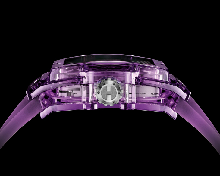 HUBLOT - 混搭調和奢華風味 HUBLOT Spirit of Big Bang陀飛輪腕錶 紫色藍寶石與天藍碳纖維
