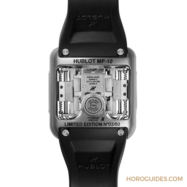 HUBLOT - MP - 910.NX.0001.RX - HUBLOT MP-10雙垂直上鍊陀飛輪鈦金腕錶 顛覆傳統製錶的超前衛結構
