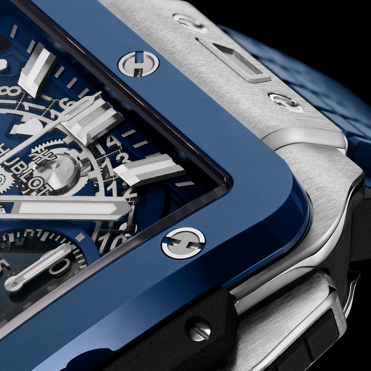 HUBLOT - SQUARE BANG - 821.EX.5170.RX - 潮穿搭也能展現實用機能|Hublot Square Bang Unico藍面計時碼錶
