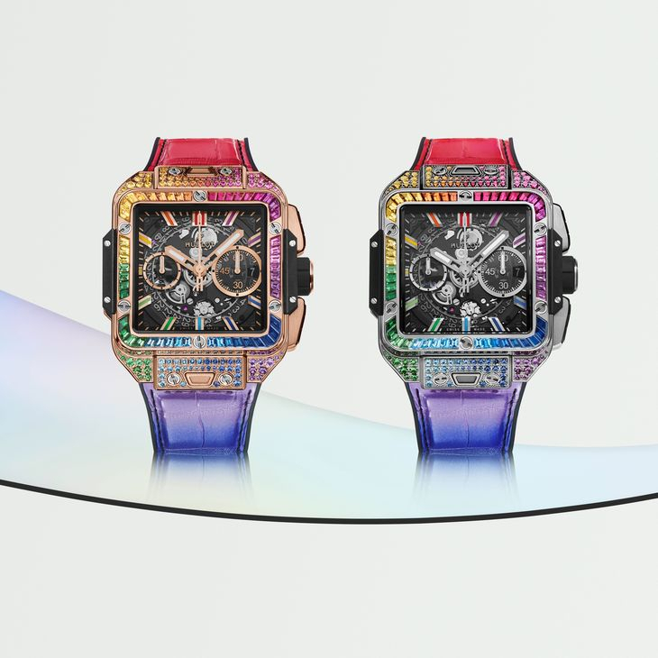 HUBLOT - SQUARE BANG - 821.EX.5170.RX - 潮穿搭也能展現實用機能|Hublot Square Bang Unico藍面計時碼錶