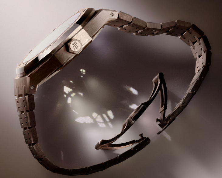 AUDEMARS PIGUET - ROYAL OAK - 26735SG.OO.1320SG.01 - AUDEMARS PIGUET 愛彼如何成為貴金屬專家|Royal Oak皇家橡樹鏤空飛行陀飛輪自動上鍊沙金腕錶與霜金腕錶