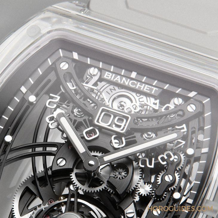 複雜工藝 一覽無遺｜BIANCHET Flying Tourbillon Grande Date B1.618 Sapphire Limied Edition 