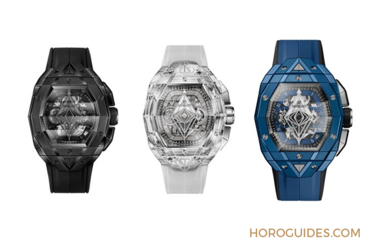 HUBLOT - SPIRIT OF BIG BANG - 648.EX.0151.RX.MXM24 - HUBLOT宇舶 SPIRIT OF BIG BANG SANG BLEU 計時碼錶 藝術與技術的巔峰之作 幾何美學的極致展現