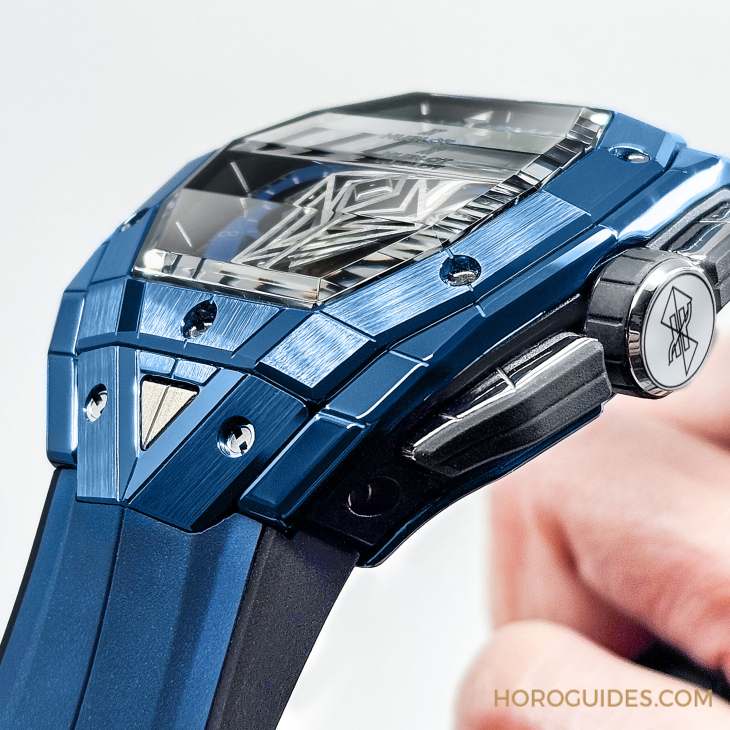 HUBLOT - SPIRIT OF BIG BANG - 648.EX.0151.RX.MXM24 - HUBLOT宇舶 SPIRIT OF BIG BANG SANG BLEU 計時碼錶 藝術與技術的巔峰之作 幾何美學的極致展現