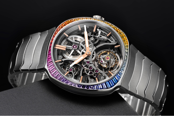 H. MOSER & CIE - STREAMLINER - 6814-0401 - 虹光穿鏤，一舞陀飛輪｜H. MOSER & CIE.推出兩款全新Streamliner Tourbillon Skeleton Rainbow 