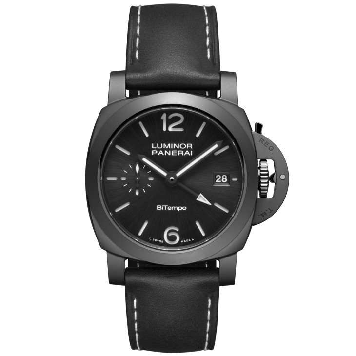 PANERAI - LUMINOR - PAM01460 - 更小巧的極黑陶瓷腕錶!PANERAI推出全新Luminor GMT Ceramica PAM01460