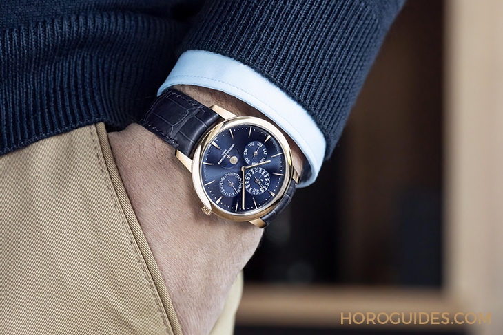 VACHERON CONSTANTIN - PATRIMONY - 43175/000R-B519 - 江詩丹頓新作:午夜藍Patrimony 超薄萬年曆腕錶