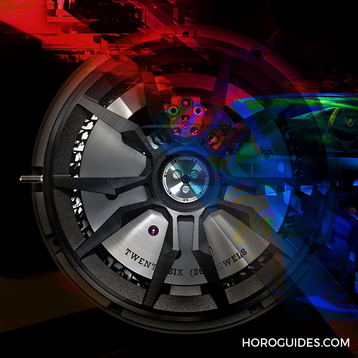 ROGER DUBUIS - EXCALIBUR - RDDBEX0830 - 致虛擬車賽The Real Race!羅杰杜彼Excalibur Huracán Performante鏤空自動上鍊腕錶
