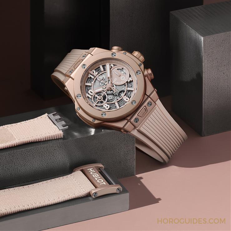 HUBLOT - BIG BANG - 441.UP.7320.NR.GIT20 - 顏色無性別之分!HUBLOT Big Bang千禧粉腕錶為兩性而生