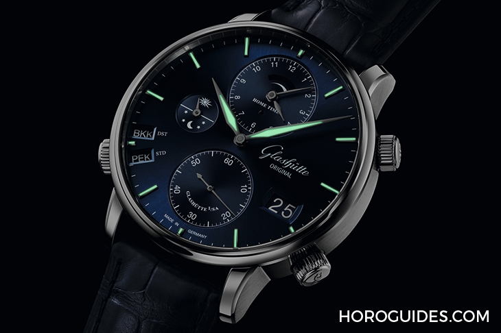 GLASHÜTTE ORIGINAL - SENATOR - 1-89-02-05-02-61 - 功能最強操作最直覺!格拉蘇蒂原創Senator Cosmopolite午夜藍時區錶