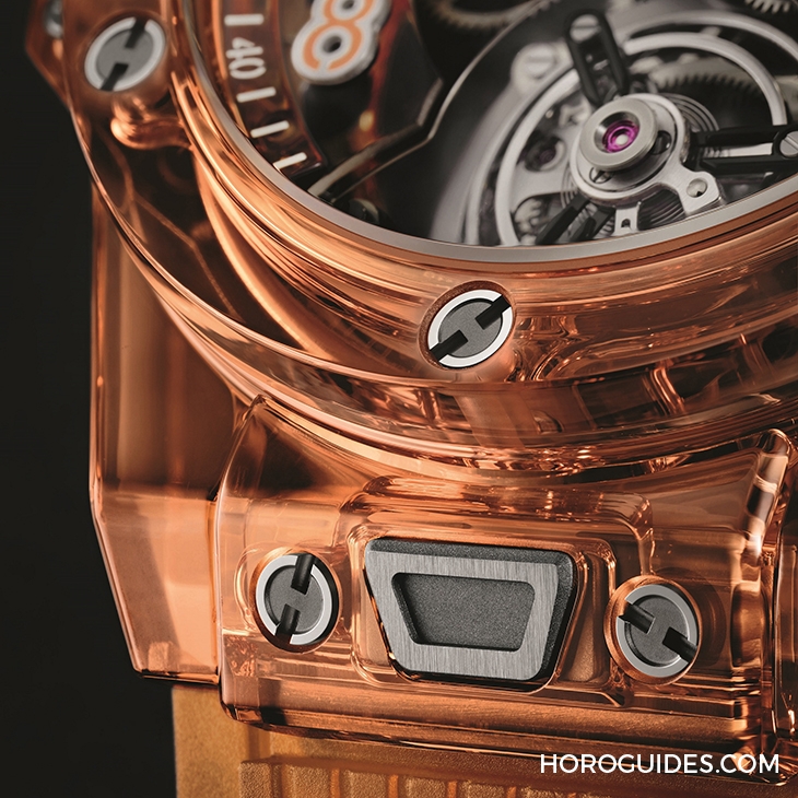 HUBLOT - BIG BANG - 419.JO.0120.RT - 2021 LVMH鐘錶週速報|HUBLOT冰橙藍寶石陀飛輪自動上鍊腕錶、陶瓷鍊帶計時碼錶