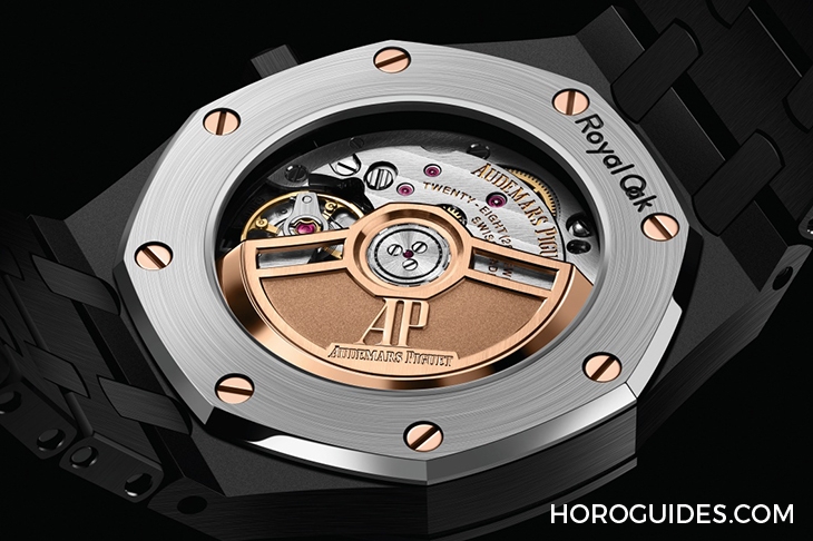 AUDEMARS PIGUET - ROYAL OAK - 77350CE.OO.1266CE.01 - 愛彼新作連發!皇家橡樹34mm自動上鍊腕錶-黑陶瓷款&淺藍面霜金款