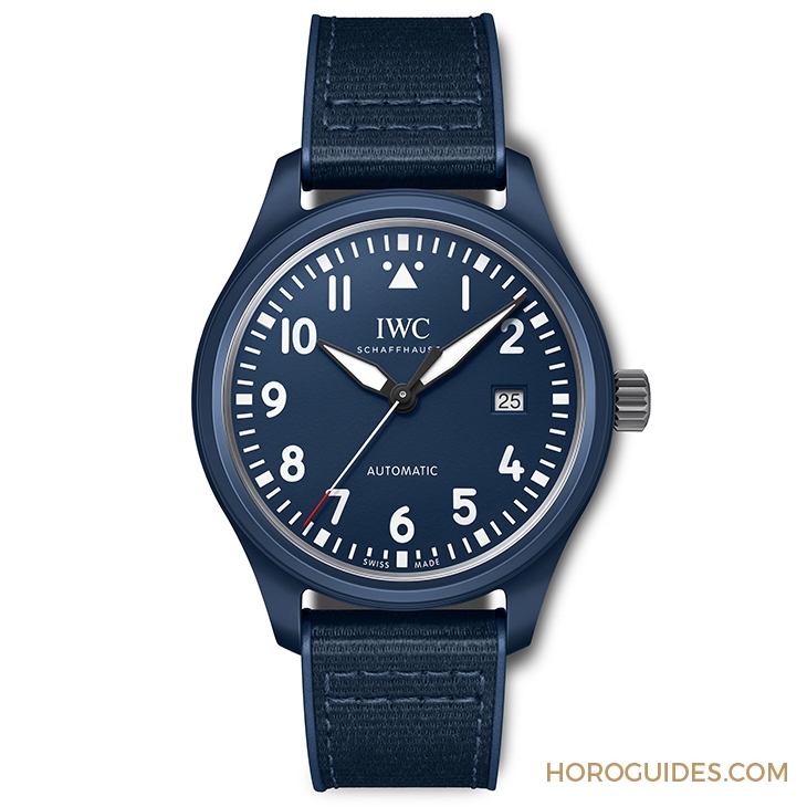 IWC - PILOT - IW328101 - 五日鍊、藍陶瓷錶殼入作,IWC飛行員自動腕錶「勞倫斯體育公益基金會」特別版