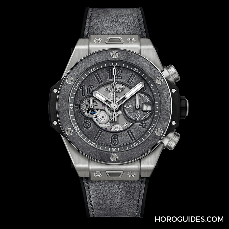 HUBLOT - BIG BANG - 421.NX.0500.VR.BER21 - 冷調工業風,HUBLOT Big Bang Unico Berluti冷灰計時碼錶