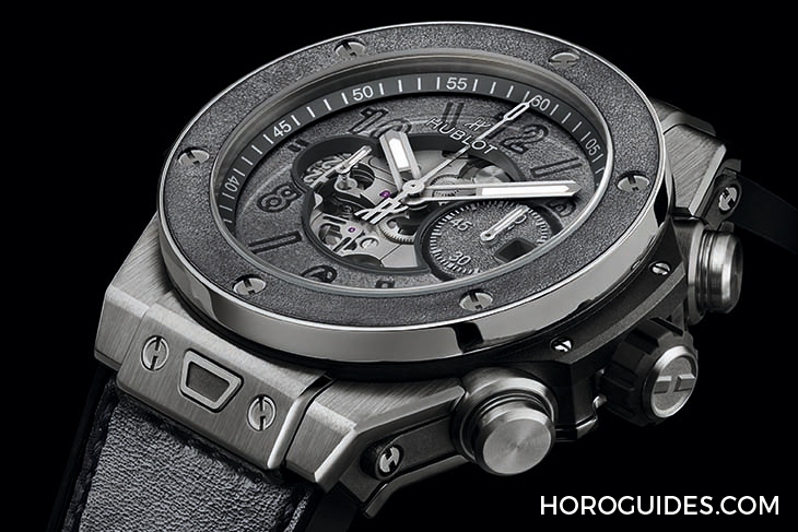 HUBLOT - 冷調工業風,HUBLOT Big Bang Unico Berluti冷灰計時碼錶