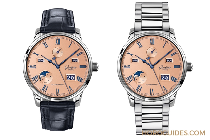 GLASHÜTTE ORIGINAL - SENATOR - 1-36-12-01-02-61 - 新色亮相:玫瑰粉與深藍的相遇|格拉蘇蒂原創參議員卓越萬年曆腕錶