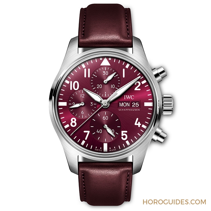 IWC - PILOT - IW388107 - 魅力勃根地紅面,喜迎虎年!IWC飛行員計時腕錶41虎年特別限量版