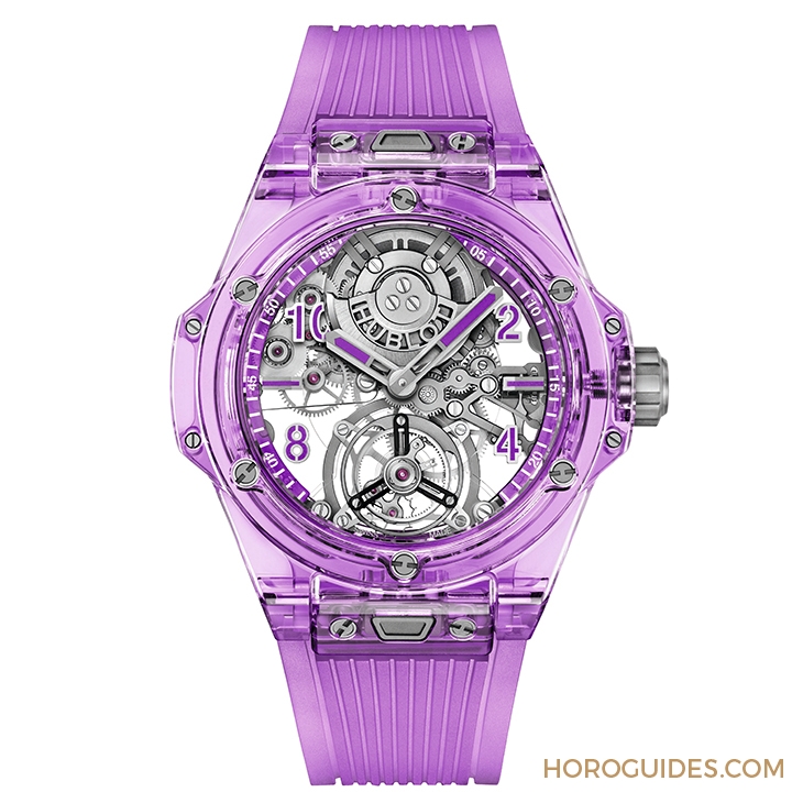 HUBLOT - HUBLOT 藍寶石宇宙大爆炸! 超新星BIG BANG紫色藍寶石陀飛輪腕錶耀眼誕生