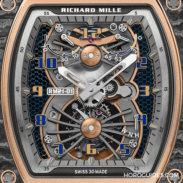 RICHARD MILLE - MEN - RM 21-01 - 輕盈、強韌、穿透感!航太機械美學加持|Richard Mille RM 21-01空氣動力陀飛輪腕錶