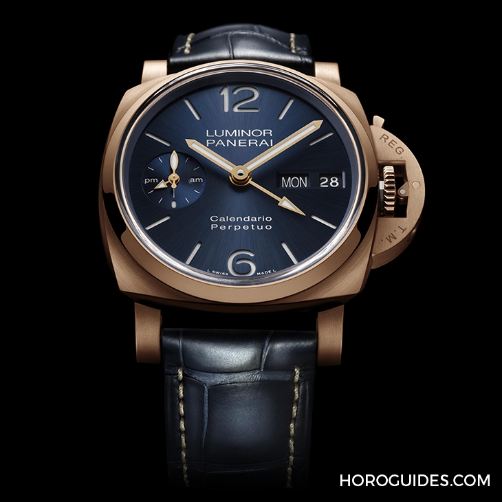 PANERAI - LUMINOR - PAM00715 - 破天荒頭一回！以專利鉑金與紅金入作，Panerai首次推出萬年曆腕錶
