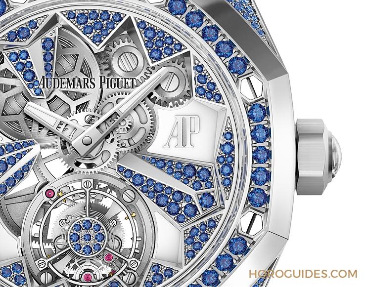 AUDEMARS PIGUET - 冰藍版VS.彩虹版,愛彼皇家橡樹概念系列飛行陀飛輪腕錶新作寶石滿鑲閃耀登場