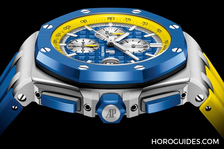 AUDEMARS PIGUET - ROYAL OAK OFFSHORE - 26400SO.OO.A502CA.01 - 這配色,許你成為目光焦點的超能力|愛彼皇家橡樹離岸型自動上鍊計時碼錶特別版