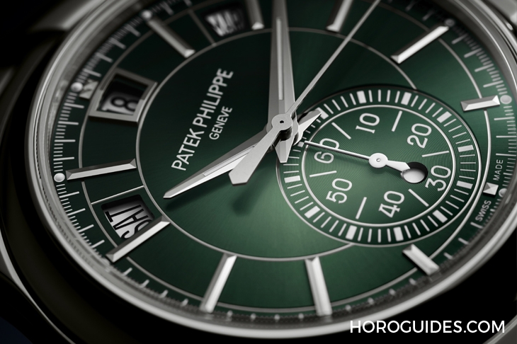 PATEK PHILIPPE - COMPLICATIONS - 5905/1A-001 - 精鋼、鍊帶、橄欖綠面,熱門元素加持!|百達翡麗年曆計時碼錶5905/1A-001