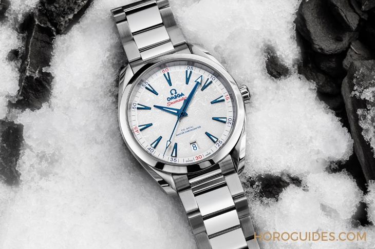 OMEGA - SEAMASTER - 522.10.41.21.04.001 - 這磨砂錶面，凝縮著一片白雪皚皚｜OMEGA Seamaster Aqua Terra北京2022腕錶