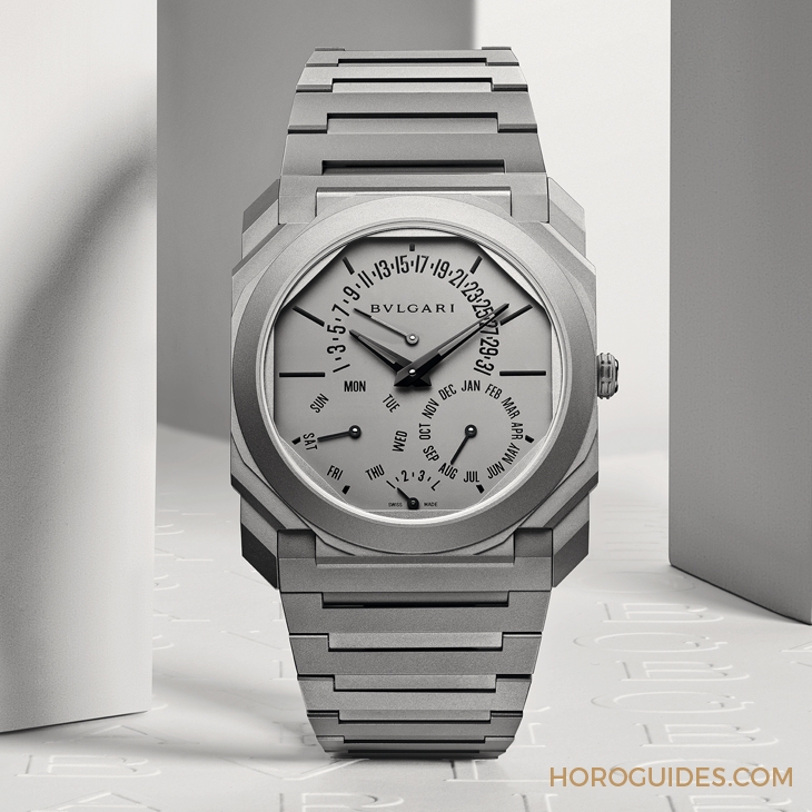 BVLGARI - OCTO - 103200 - 製錶界最高榮譽加持！BVLGARI Octo Finissimo超薄萬年曆腕錶鈦金屬款獲2021 GPGH金指針獎