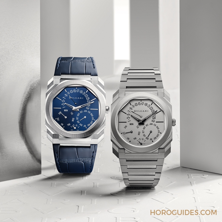 BVLGARI - OCTO - 103463 - 史上最薄萬年曆！鉑金、藍面，優雅面世｜BVLGARI Octo Finissimo 超薄萬年曆腕錶