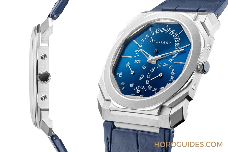 BVLGARI - OCTO - 103463 - 史上最薄萬年曆！鉑金、藍面，優雅面世｜BVLGARI Octo Finissimo 超薄萬年曆腕錶